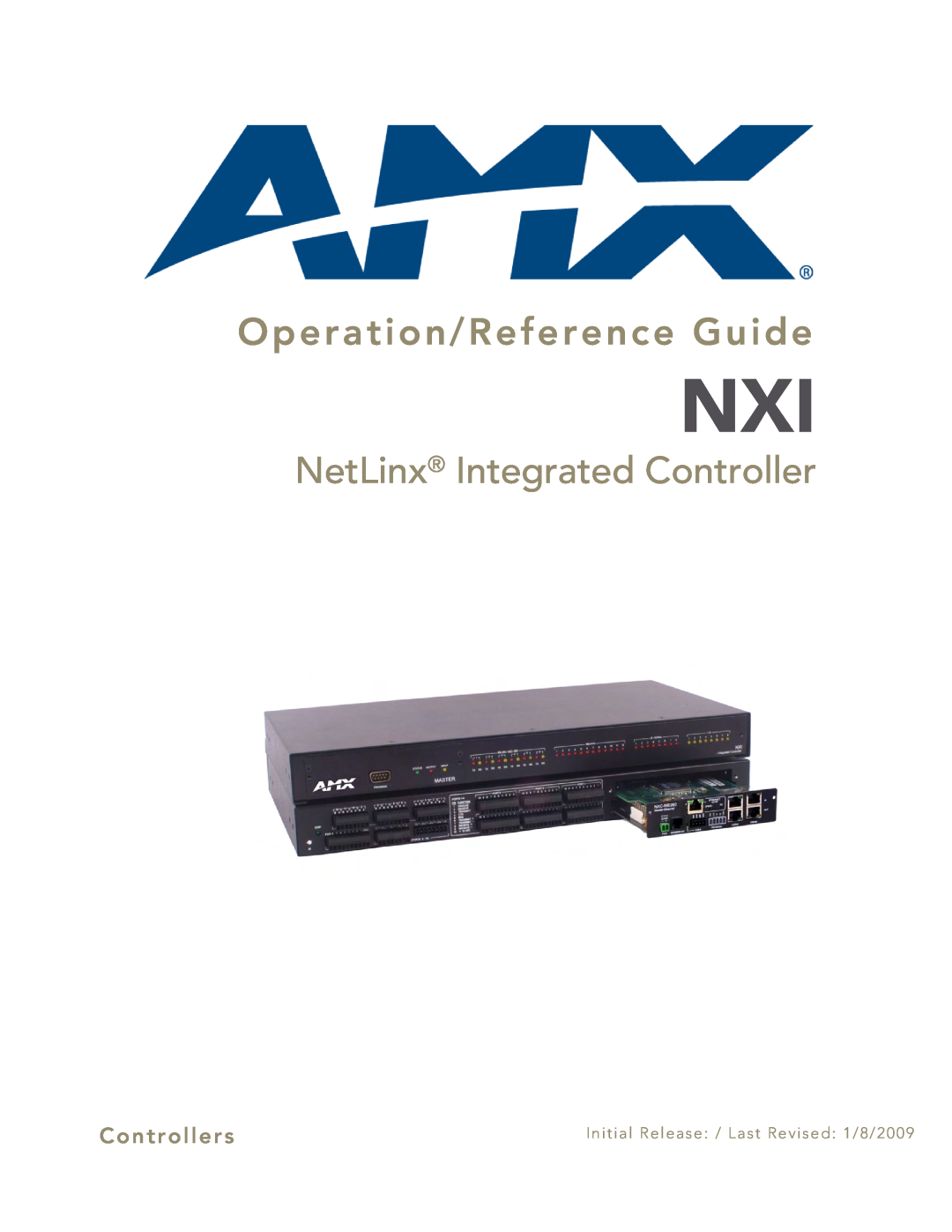 AMX NXI manual Operation/Reference Guide, NetLinx Integrated Controller, Controllers 