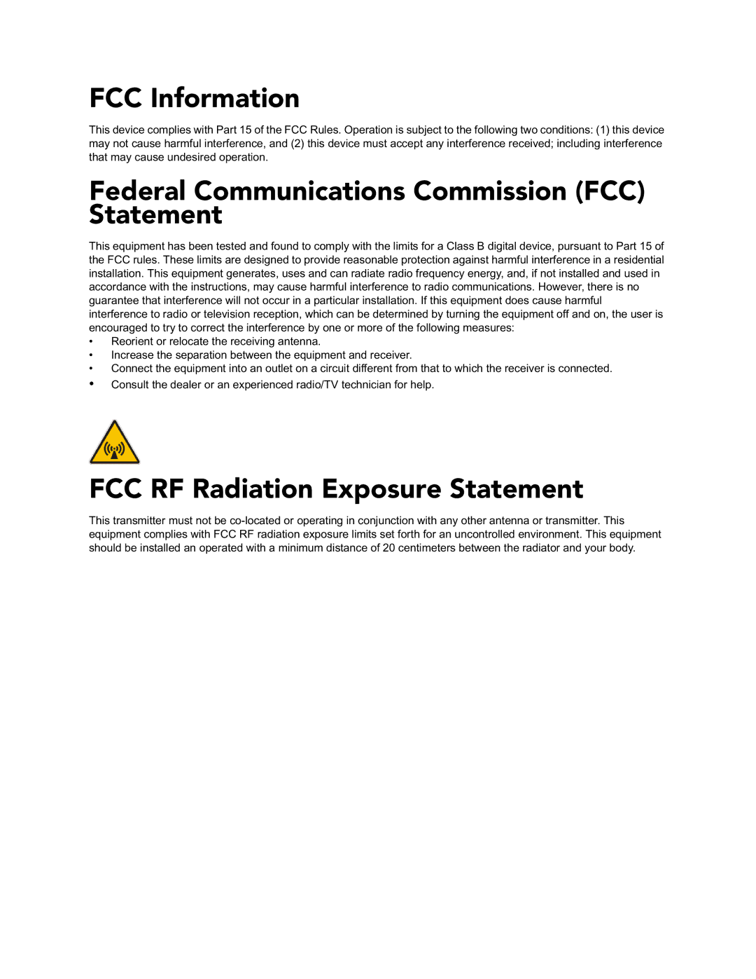 AMX NXT-1200V manual FCC Information 