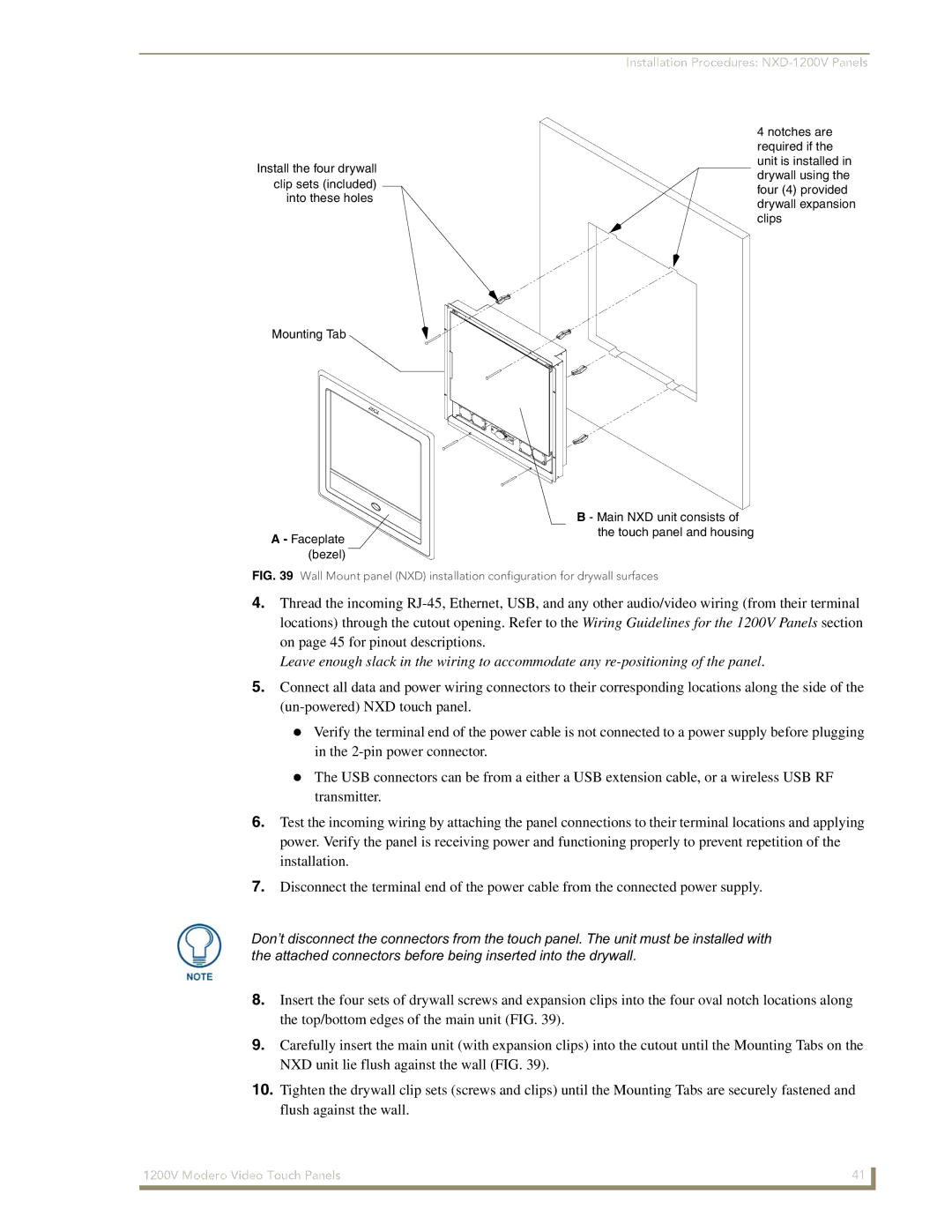 AMX NXT-1200V manual Notches are 