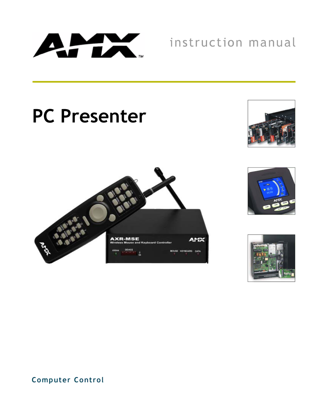 AMX PC Presenter instruction manual 