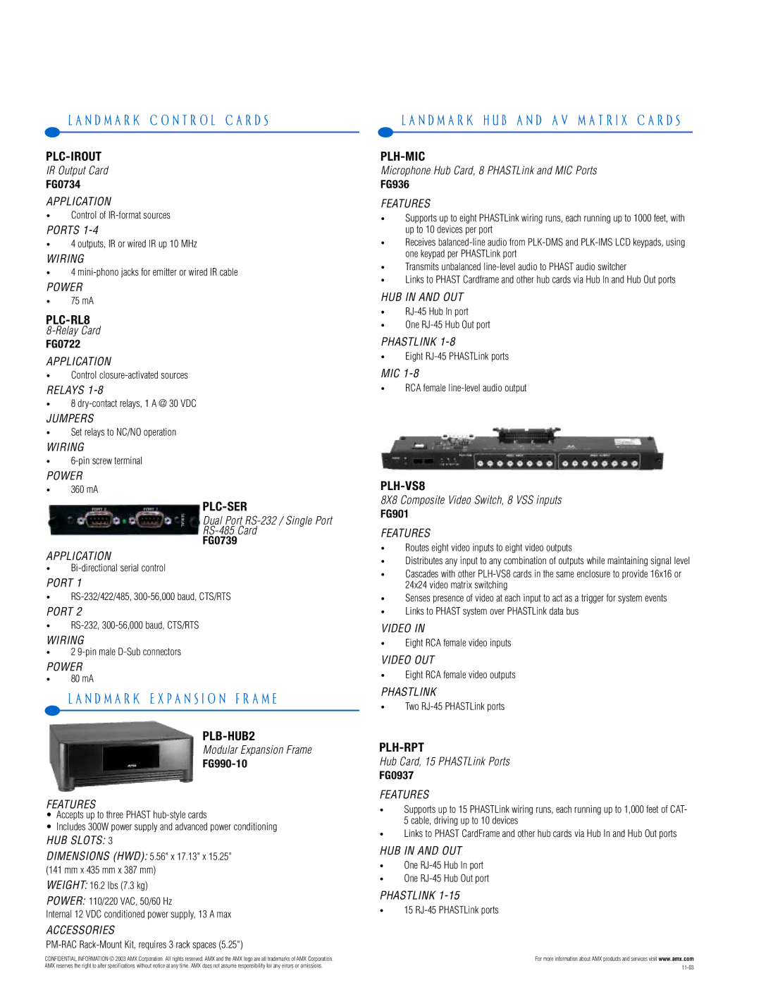 AMX PTM-D15 manual N D M a R K E X P a N S I O N F R a M E 