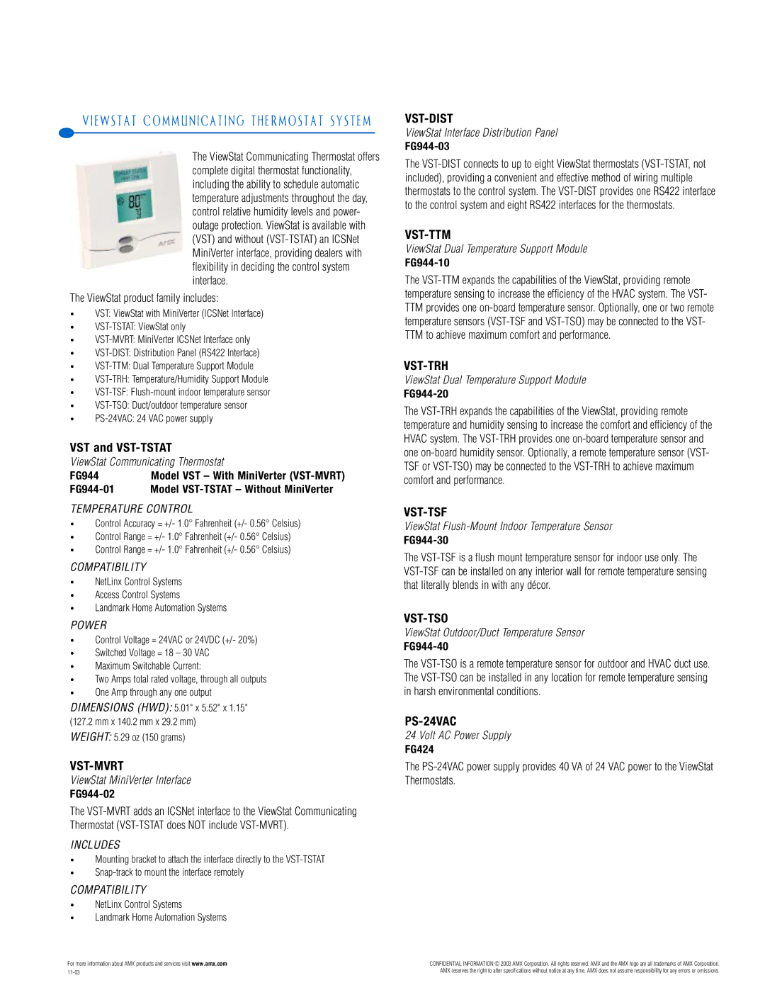 AMX PTM-D15 manual Vst-Mvrt, Vst-Dist, Vst-Ttm, Vst-Trh, Vst-Tsf, Vst-Tso 