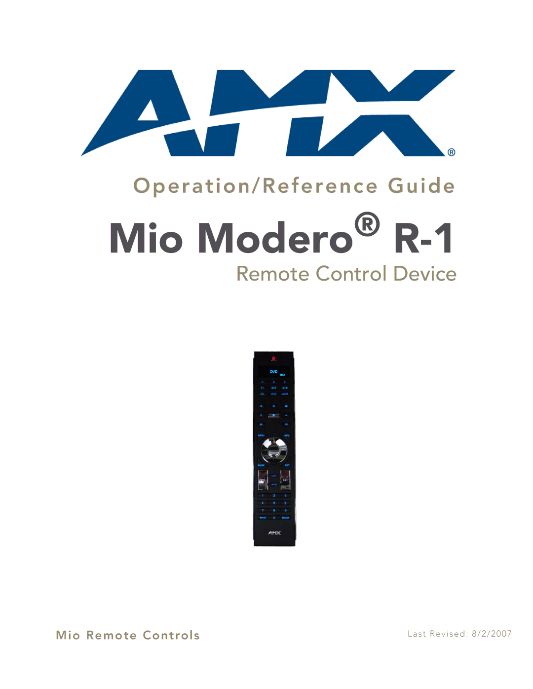 AMX manual Mio Modero R-1 