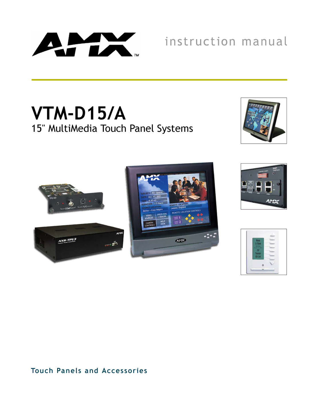 AMX VTM-D15/A instruction manual 