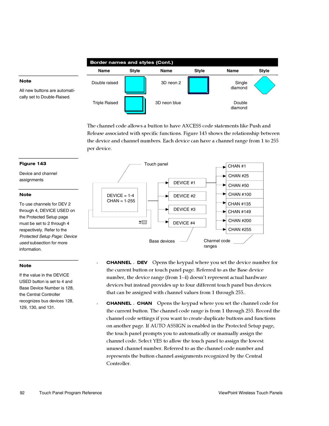 AMX Wireless Touch Panels (Wave Server) instruction manual Protected Setup Page Device 