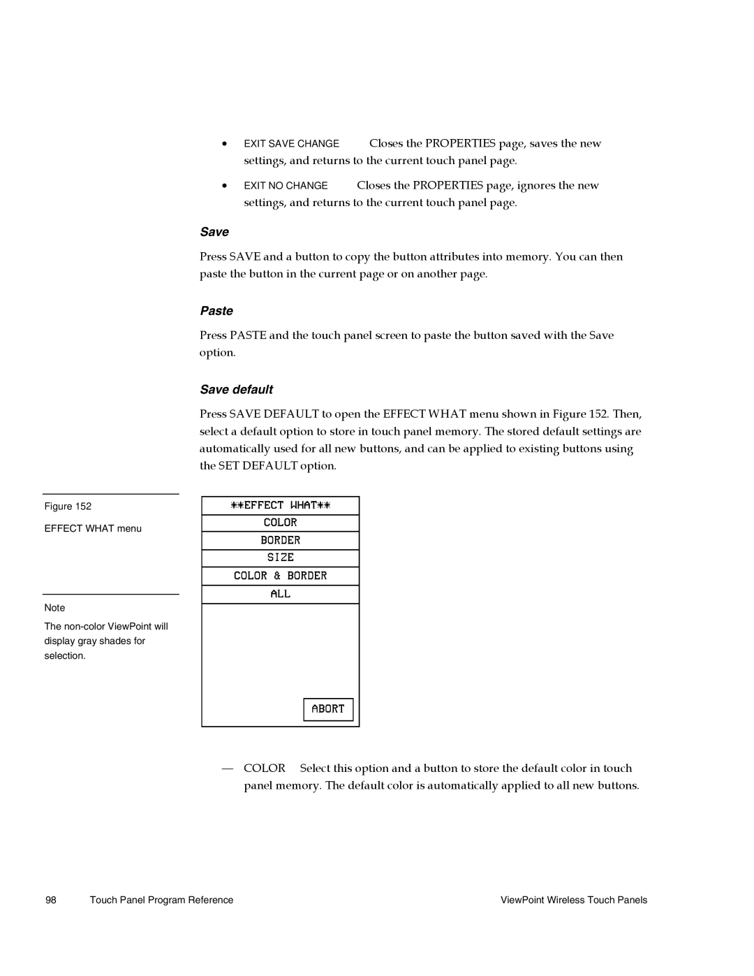 AMX Wireless Touch Panels (Wave Server) instruction manual Paste, Save default 