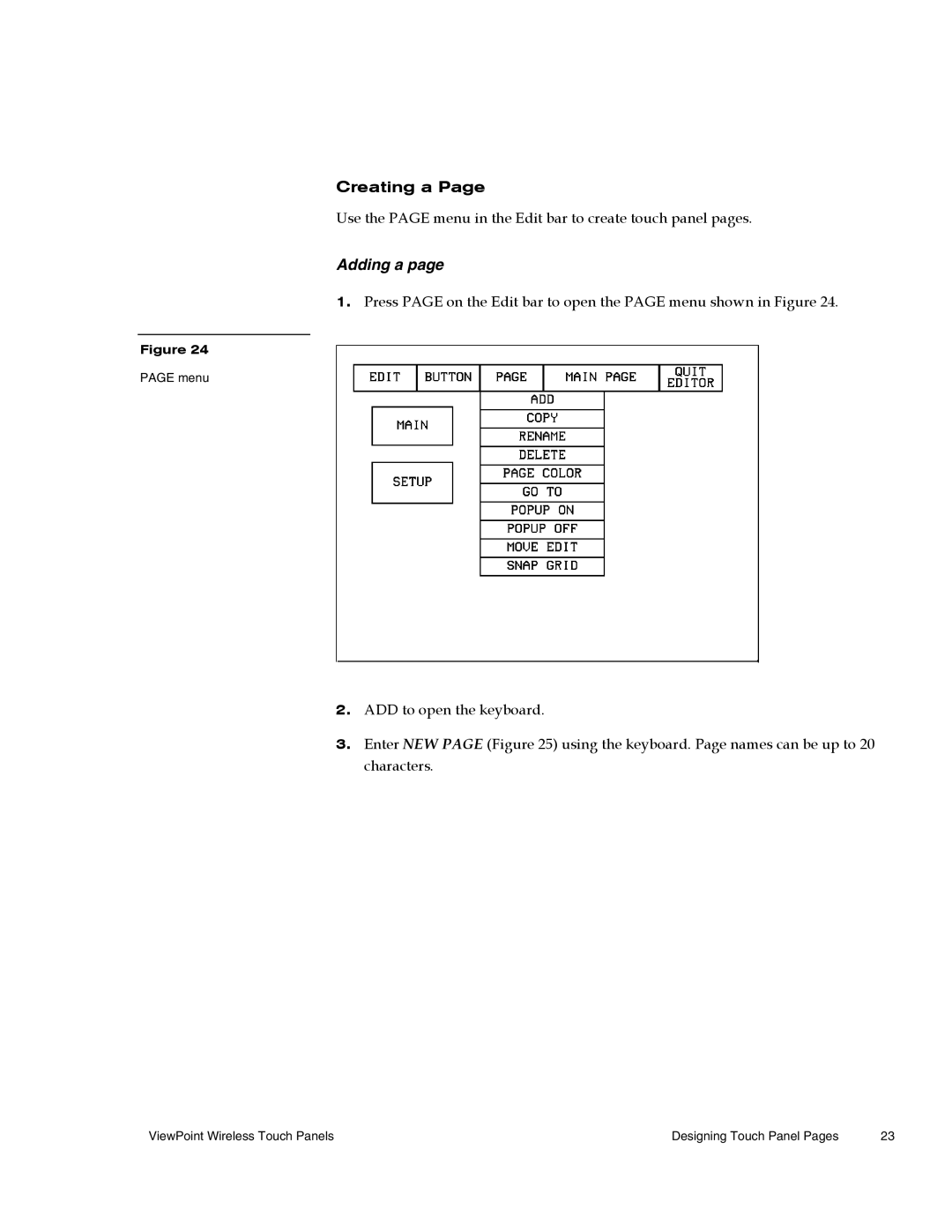 AMX Wireless Touch Panels (Wave Server) instruction manual Creating a, Adding a 