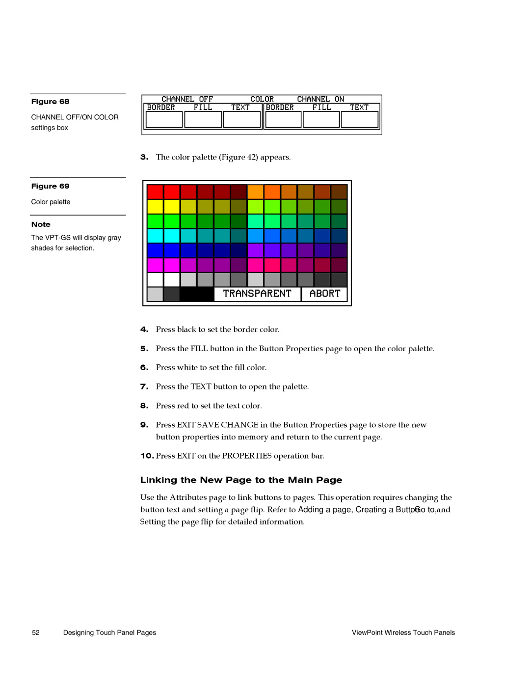 AMX Wireless Touch Panels (Wave Server) instruction manual Linking the New Page to the Main 