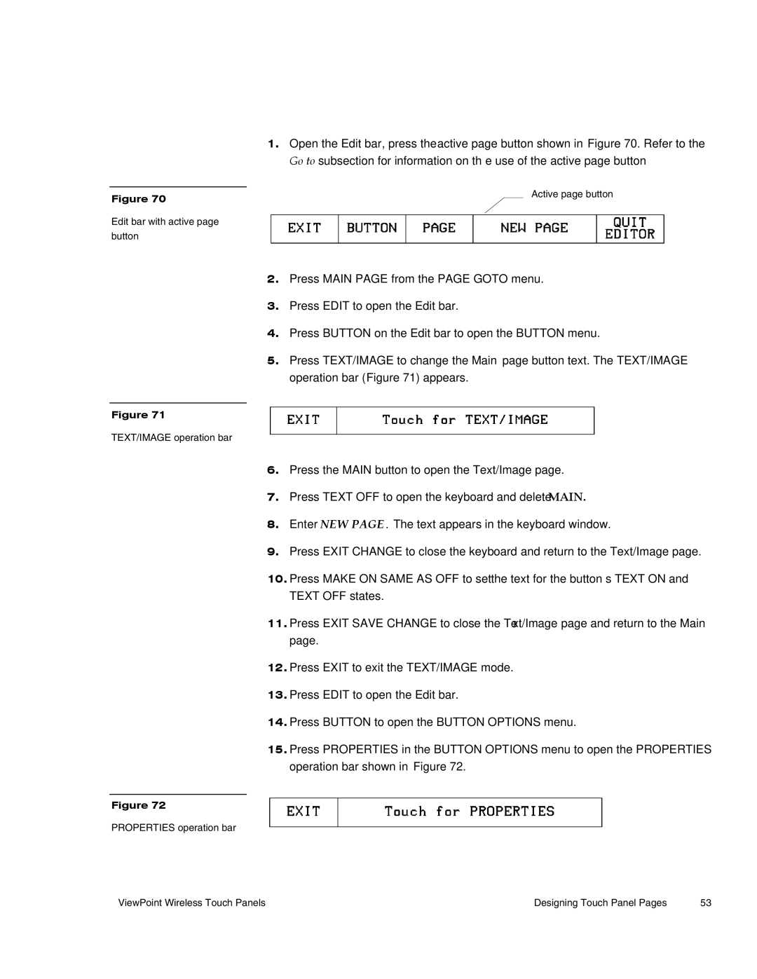 AMX Wireless Touch Panels (Wave Server) instruction manual Active page button 