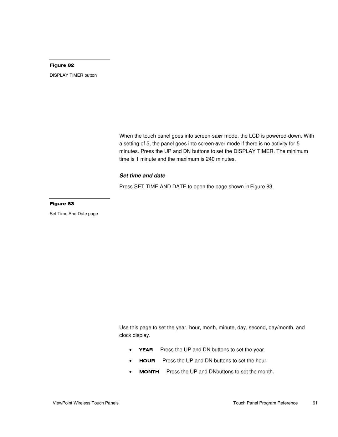 AMX Wireless Touch Panels (Wave Server) instruction manual Set time and date 