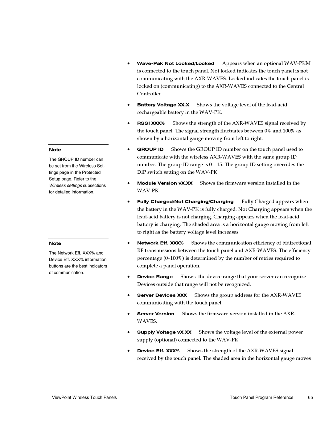 AMX Wireless Touch Panels (Wave Server) instruction manual Waves 