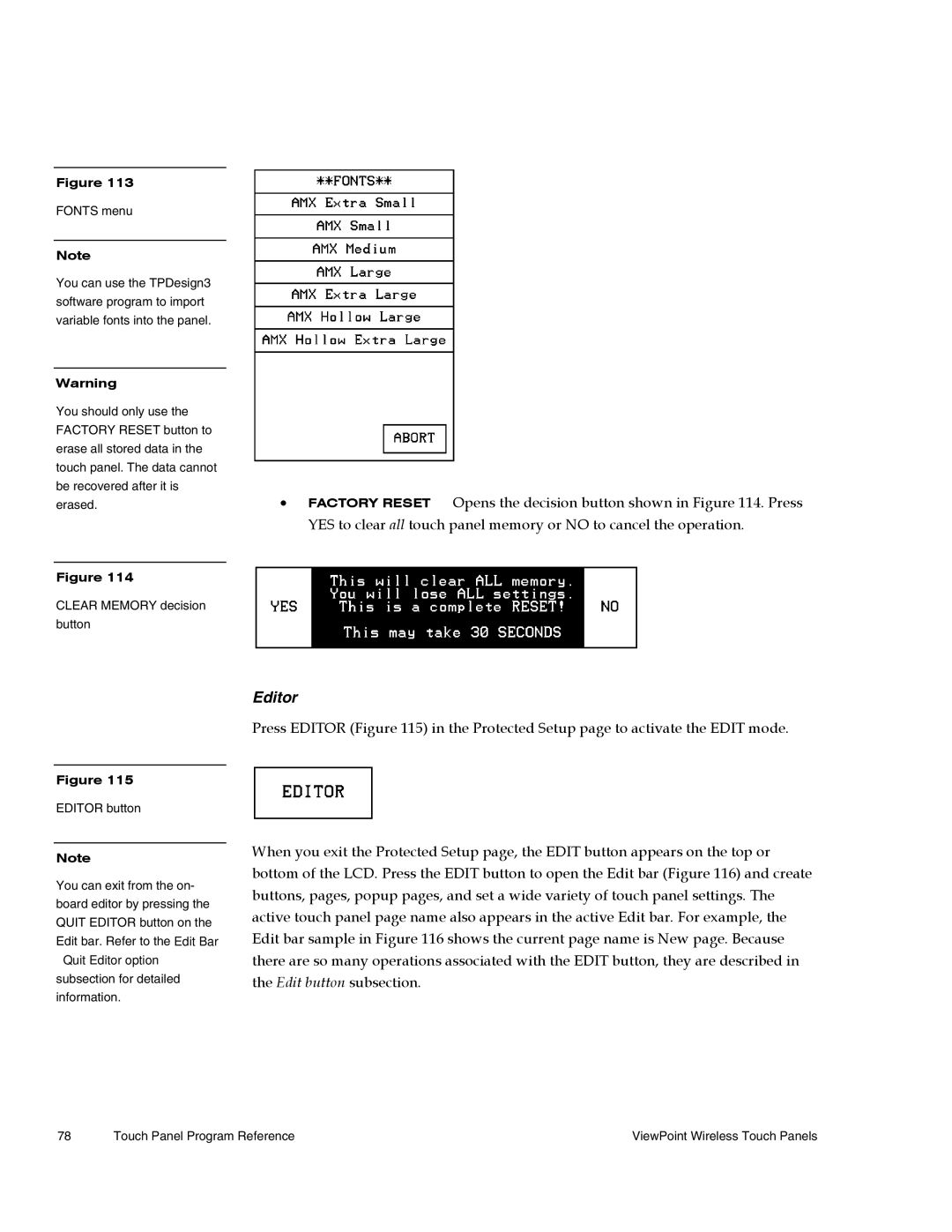 AMX Wireless Touch Panels (Wave Server) instruction manual Editor 