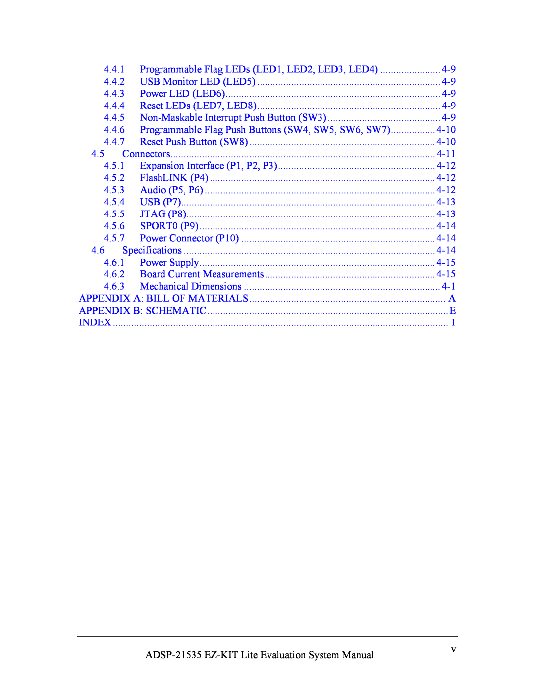Analog Devices ADSP-21535 E-KIT LITE, 82-0000603-01 ADSP-21535 EZ-KIT Lite Evaluation System Manual, Appendix B Schematic 