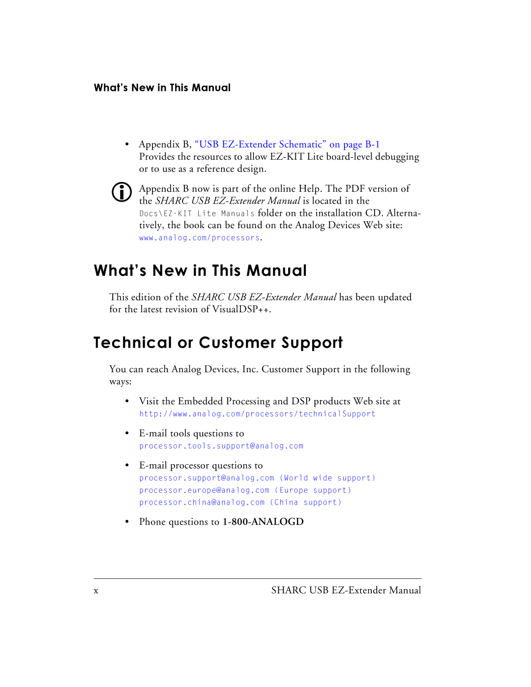 Analog Devices 82-000197-01 manual What’s New in This Manual, Technical or Customer Support 