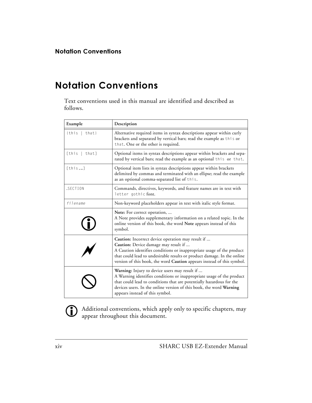 Analog Devices 82-000197-01 manual Notation Conventions 