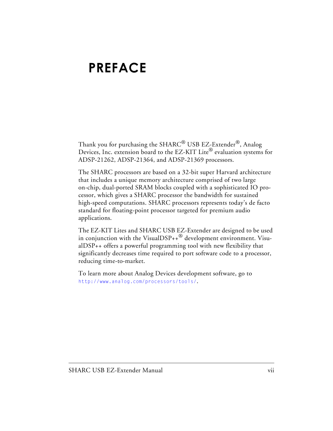 Analog Devices 82-000197-01 manual Preface 