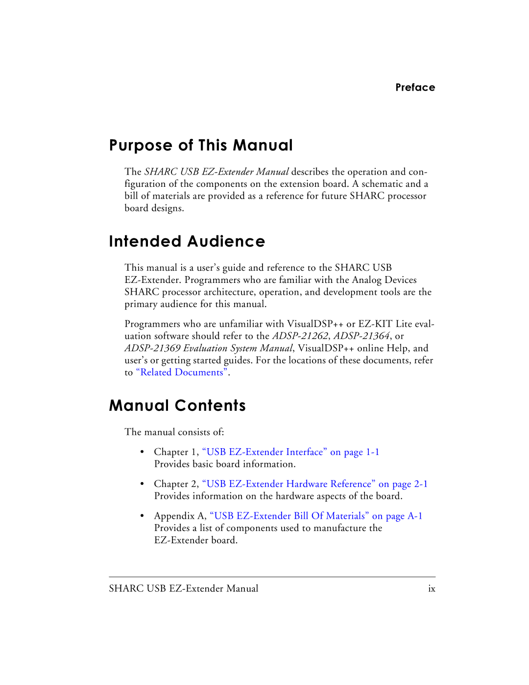 Analog Devices 82-000197-01 manual Purpose of This Manual, Intended Audience, Manual Contents 