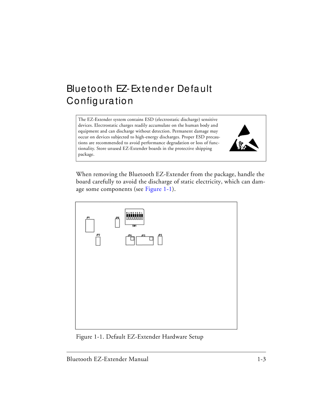 Analog Devices 82-000218-01 manual Bluetooth EZ-Extender Default Configuration 