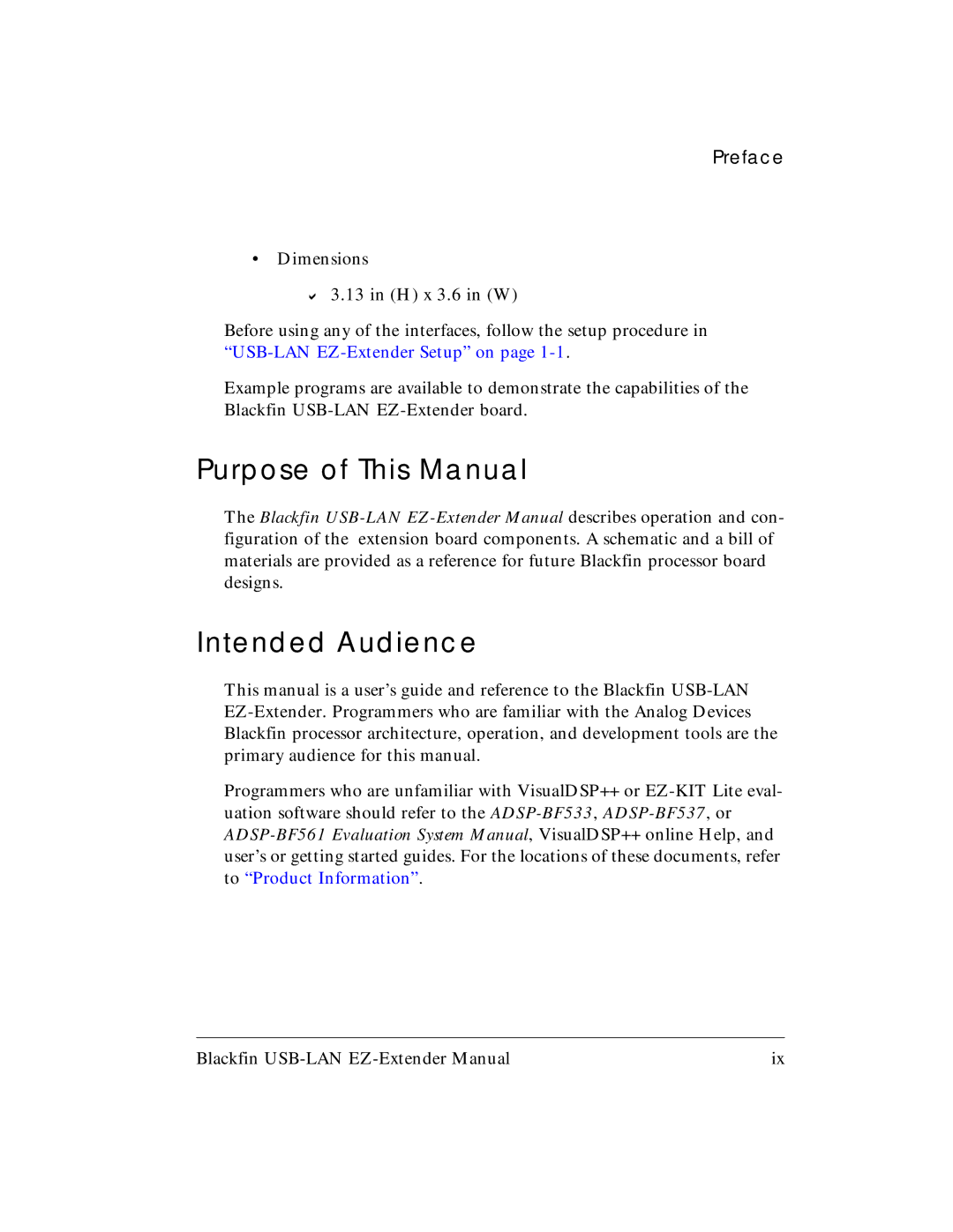 Analog Devices 82-000845-01 manual Purpose of This Manual, Intended Audience, Preface 