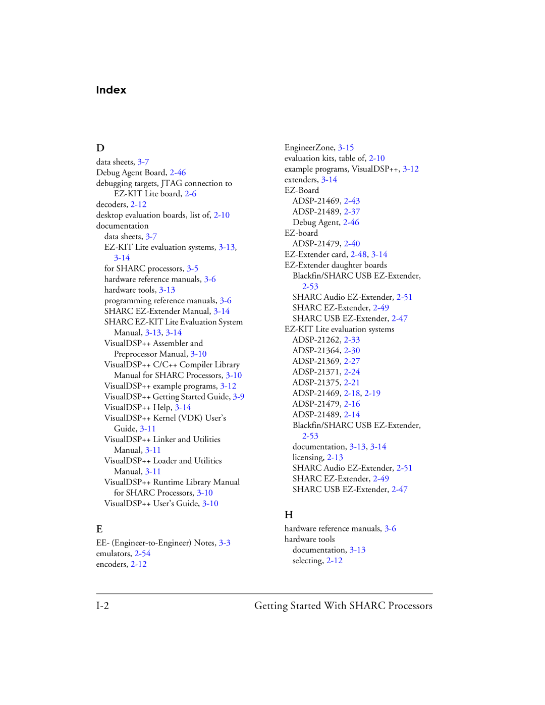 Analog Devices 82-003536-01 manual Index 