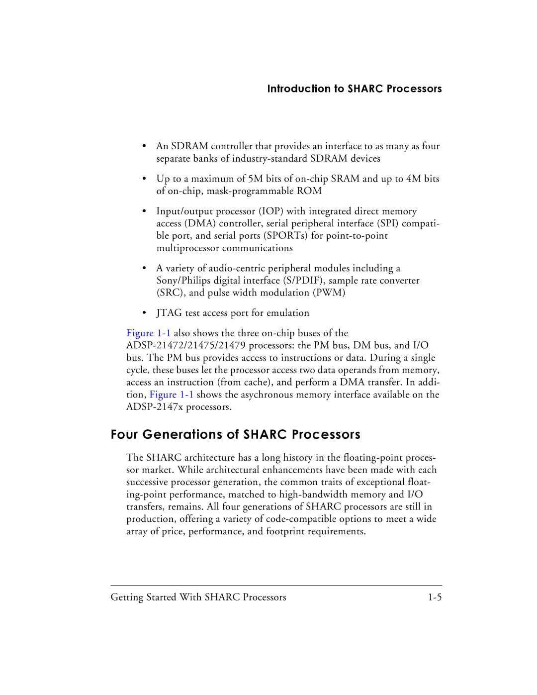 Analog Devices 82-003536-01 manual Four Generations of Sharc Processors 