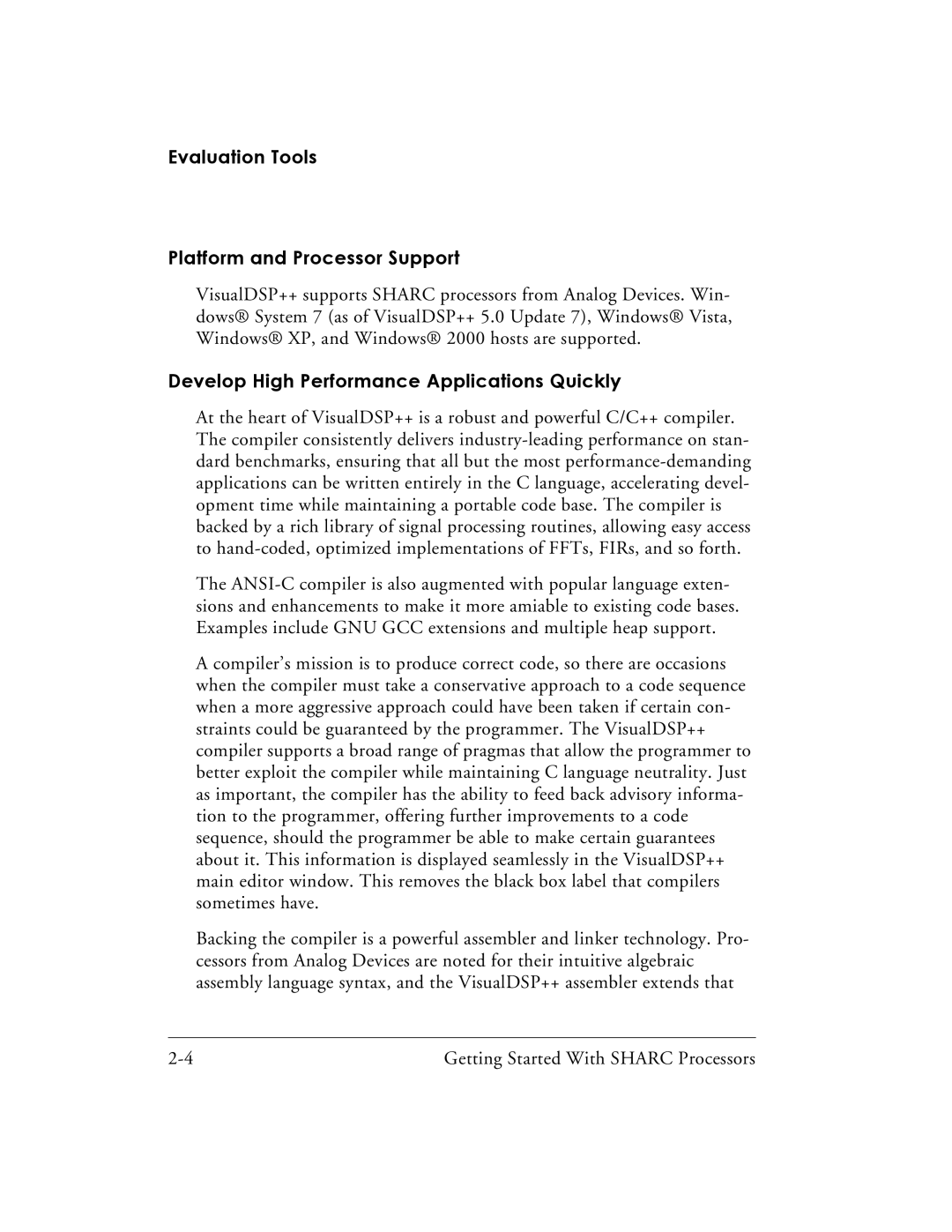 Analog Devices 82-003536-01 Evaluation Tools Platform and Processor Support, Develop High Performance Applications Quickly 