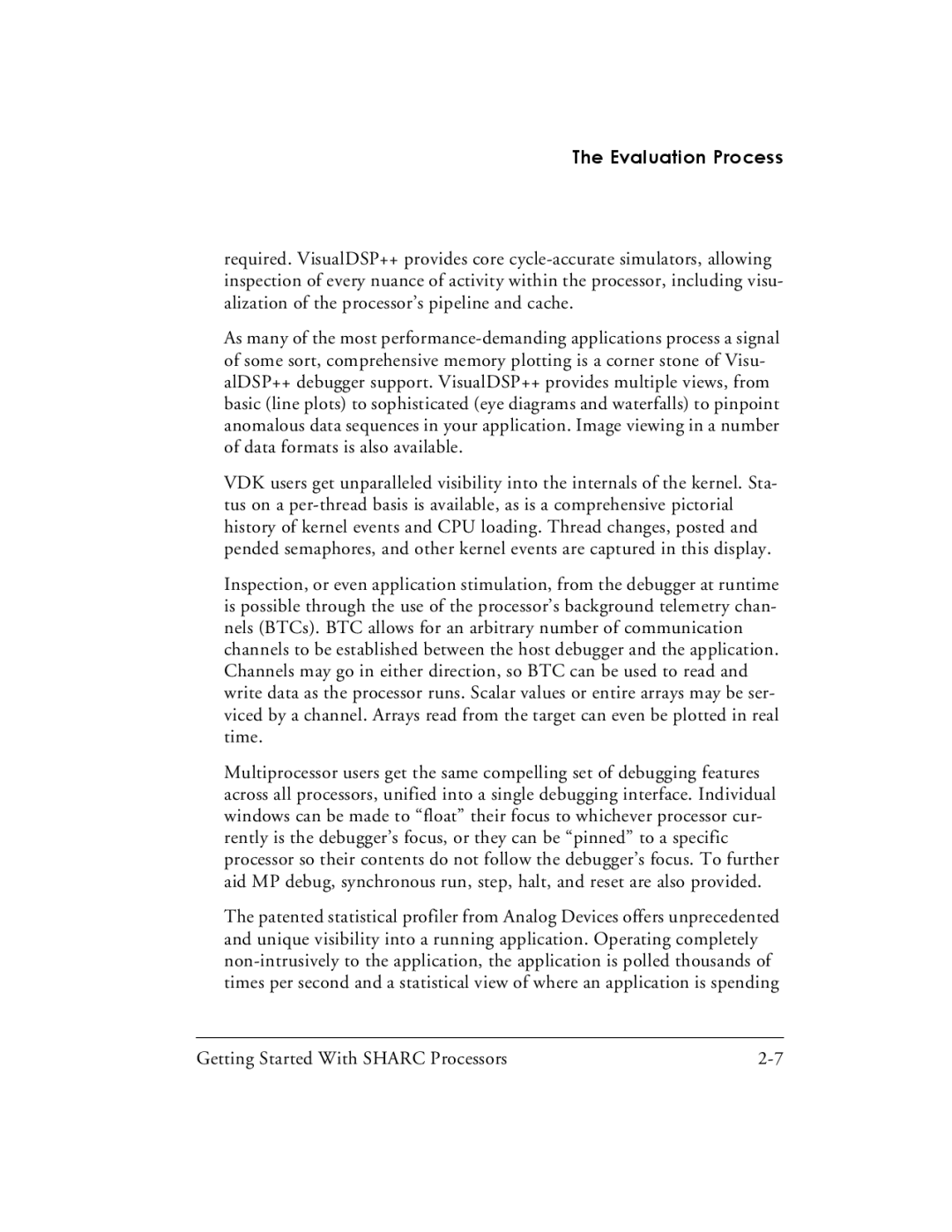 Analog Devices 82-003536-01 manual Evaluation Process 