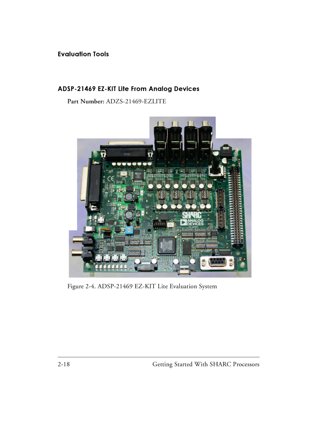 Analog Devices 82-003536-01 manual Evaluation Tools ADSP-21469 EZ-KIT Lite From Analog Devices 