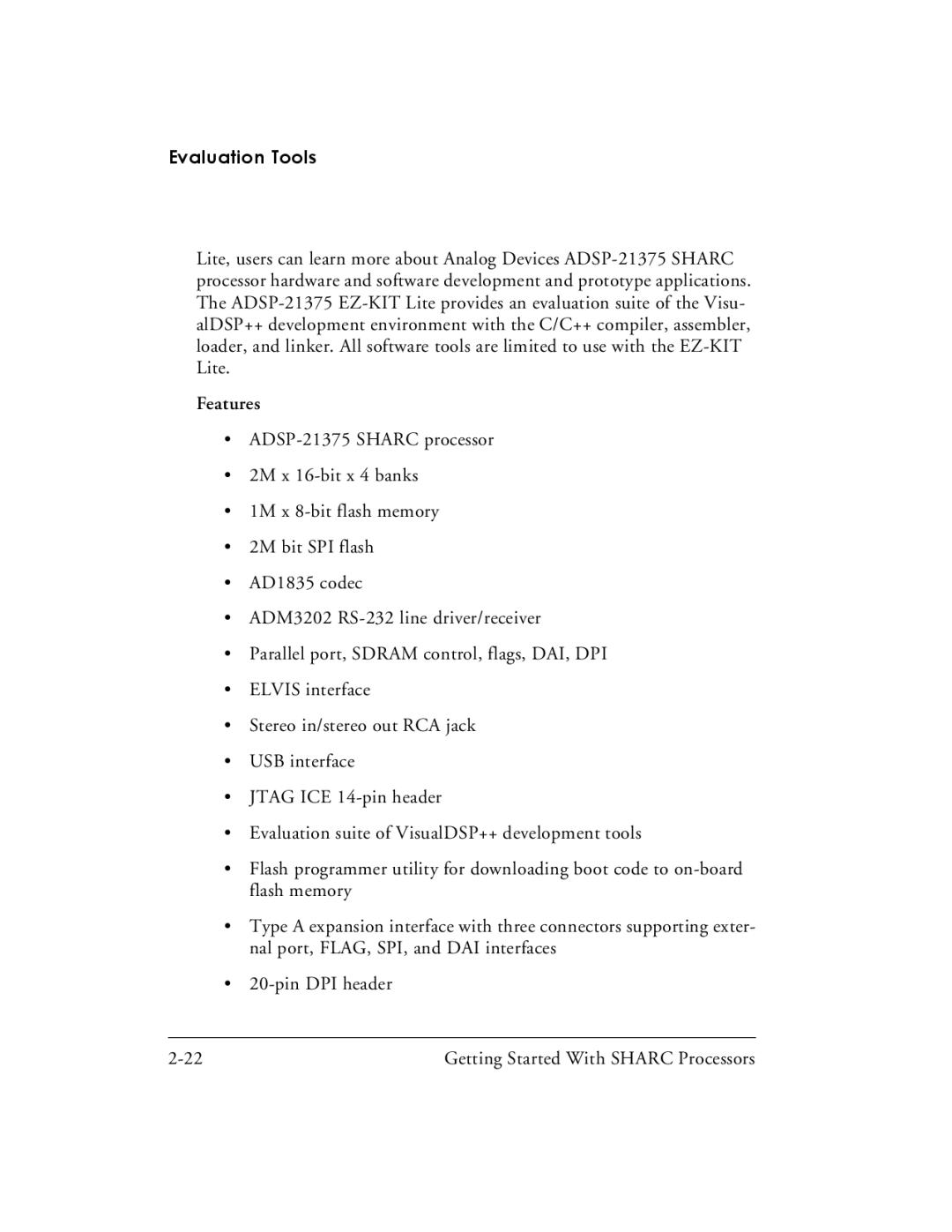 Analog Devices 82-003536-01 manual Features 