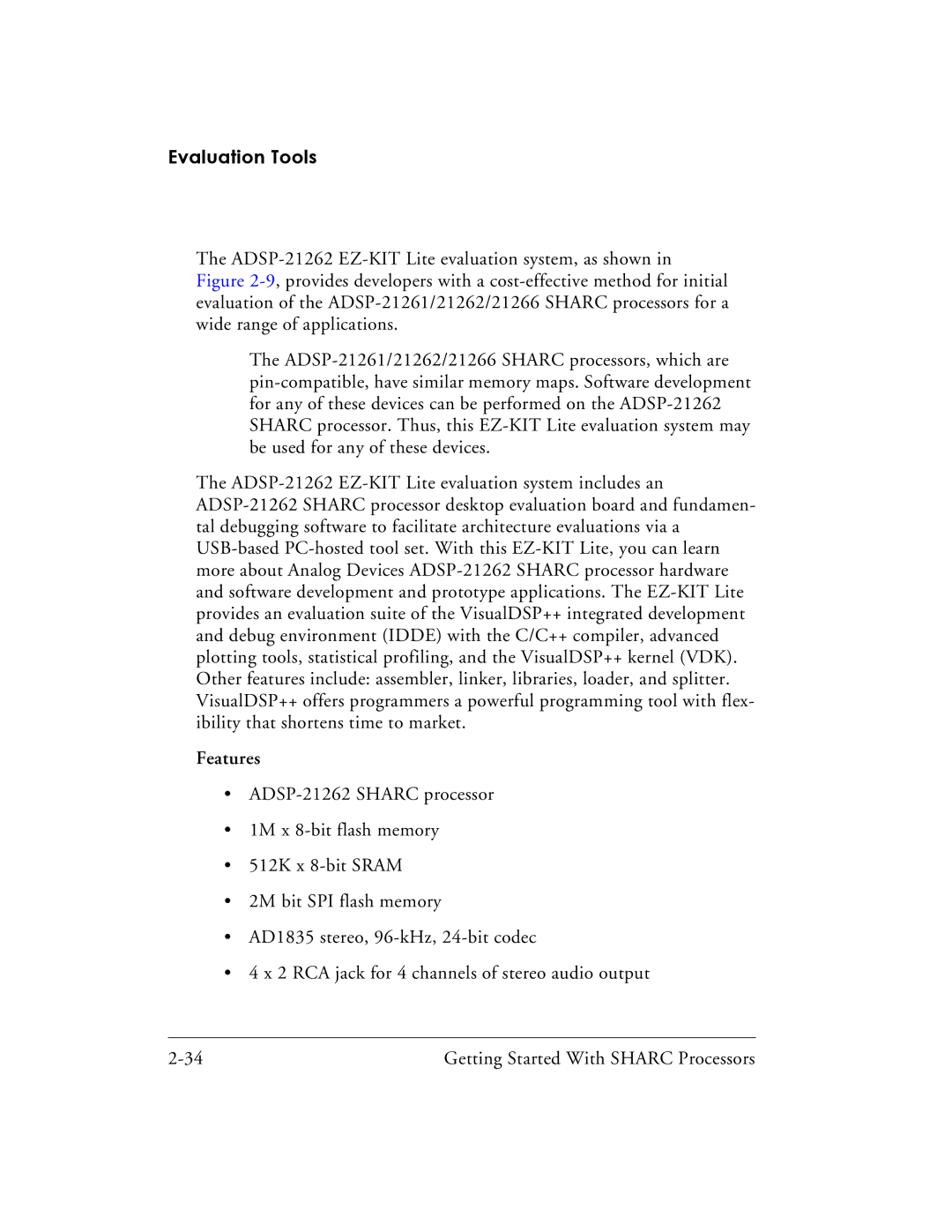 Analog Devices 82-003536-01 manual Features 