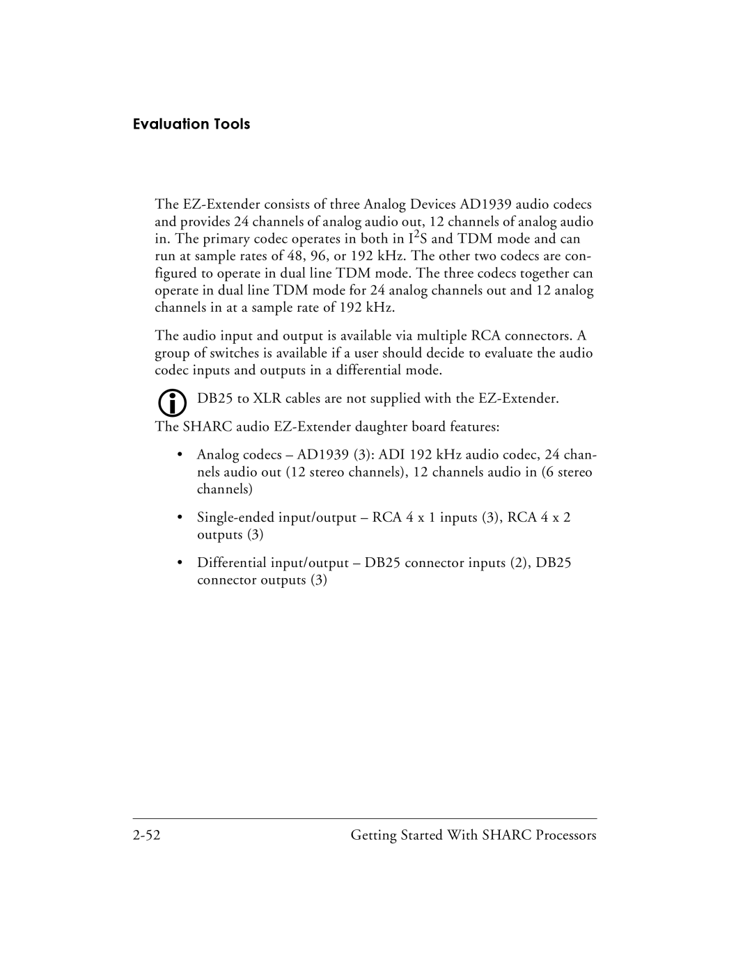 Analog Devices 82-003536-01 manual Evaluation Tools 