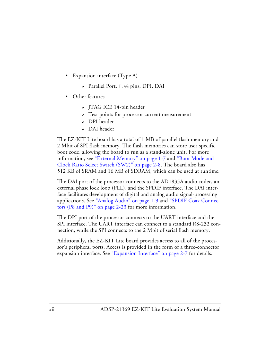 Analog Devices ADSP-21369 system manual 