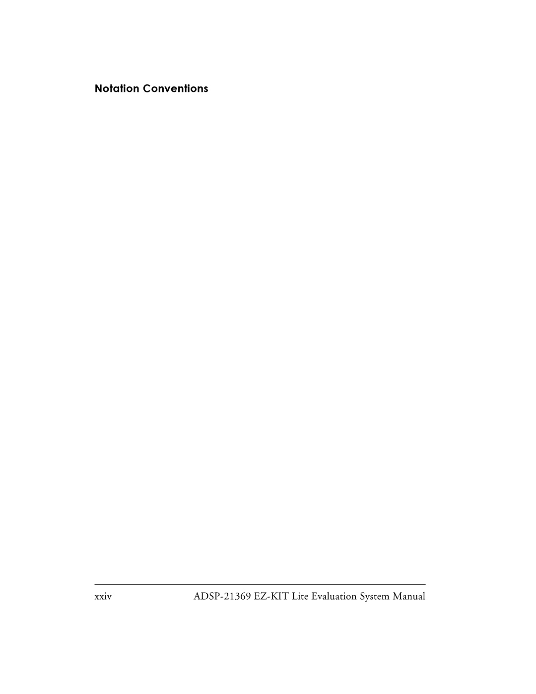 Analog Devices system manual Xxiv ADSP-21369 EZ-KIT Lite Evaluation System Manual 