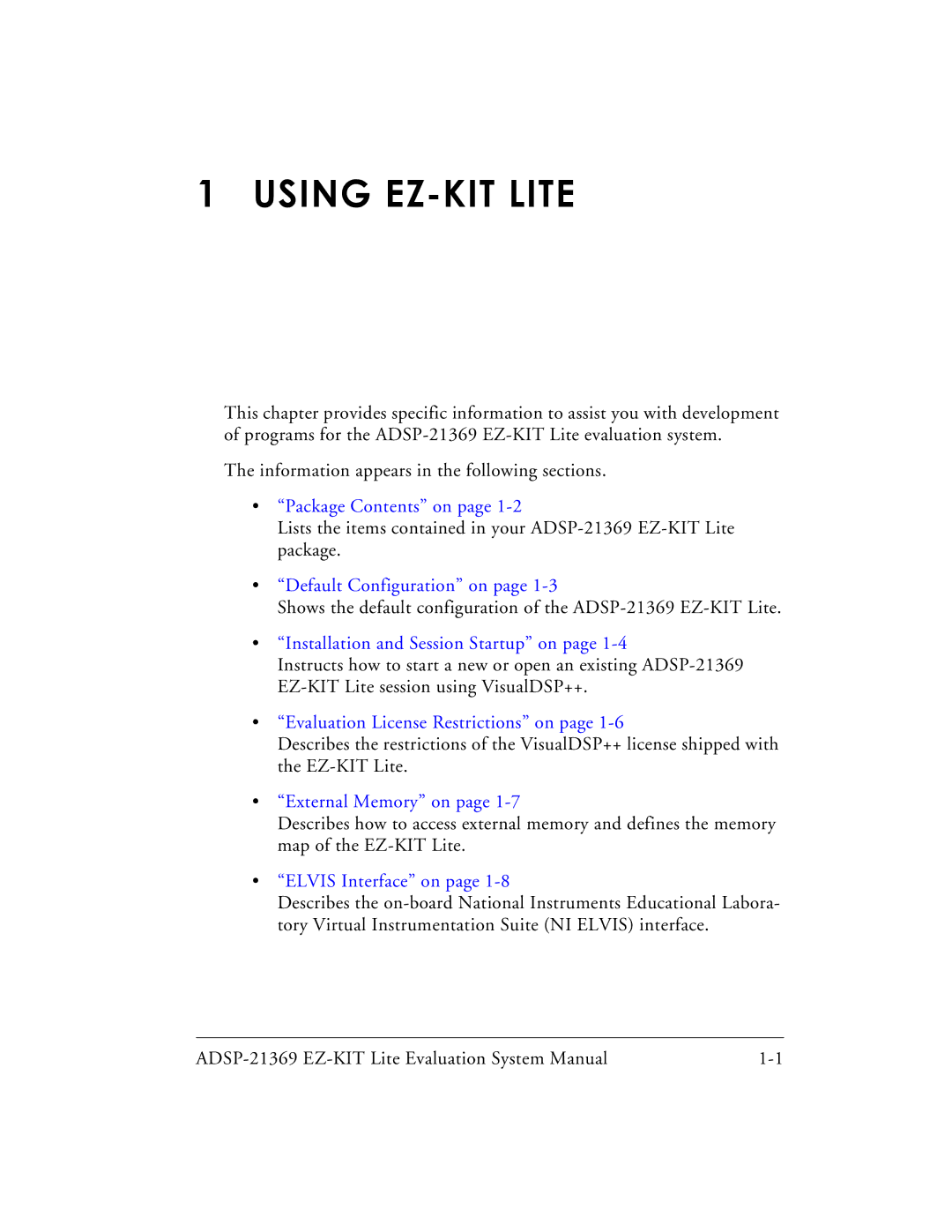 Analog Devices ADSP-21369 system manual Using EZ-KIT Lite 