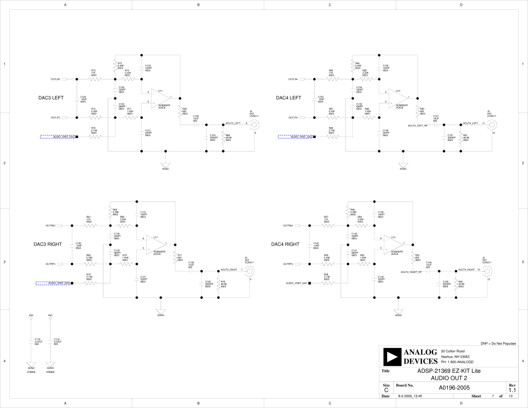 Analog Devices ADSP-21369 system manual DAC3 Left 