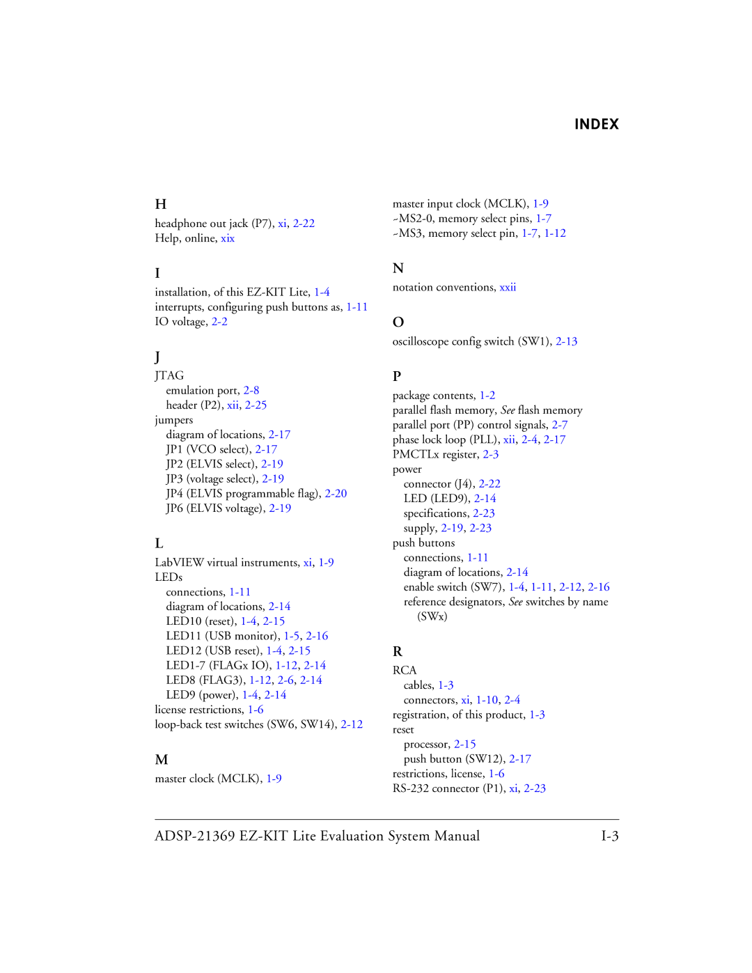 Analog Devices ADSP-21369 system manual Jtag 