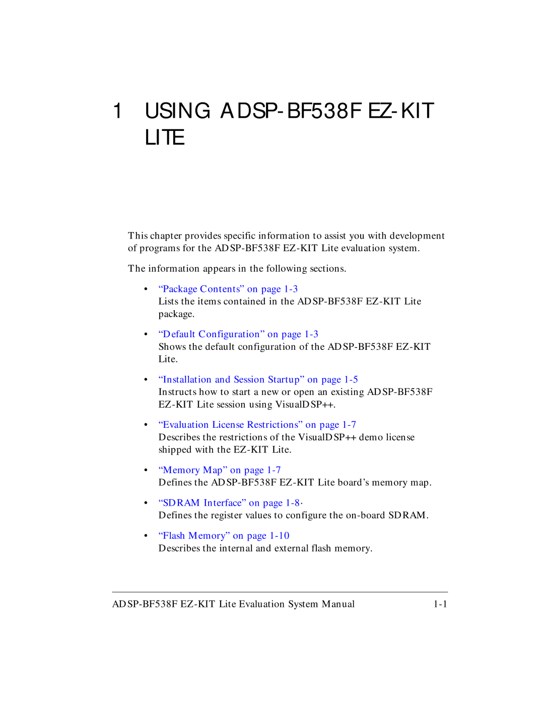 Analog Devices system manual Using ADSP-BF538F EZ-KIT Lite 