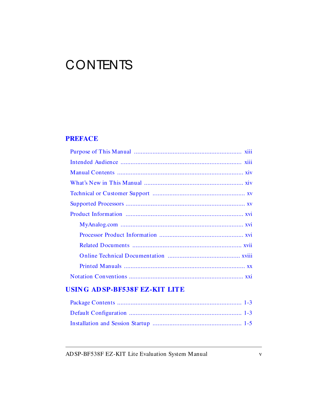 Analog Devices ADSP-BF538F system manual Contents 