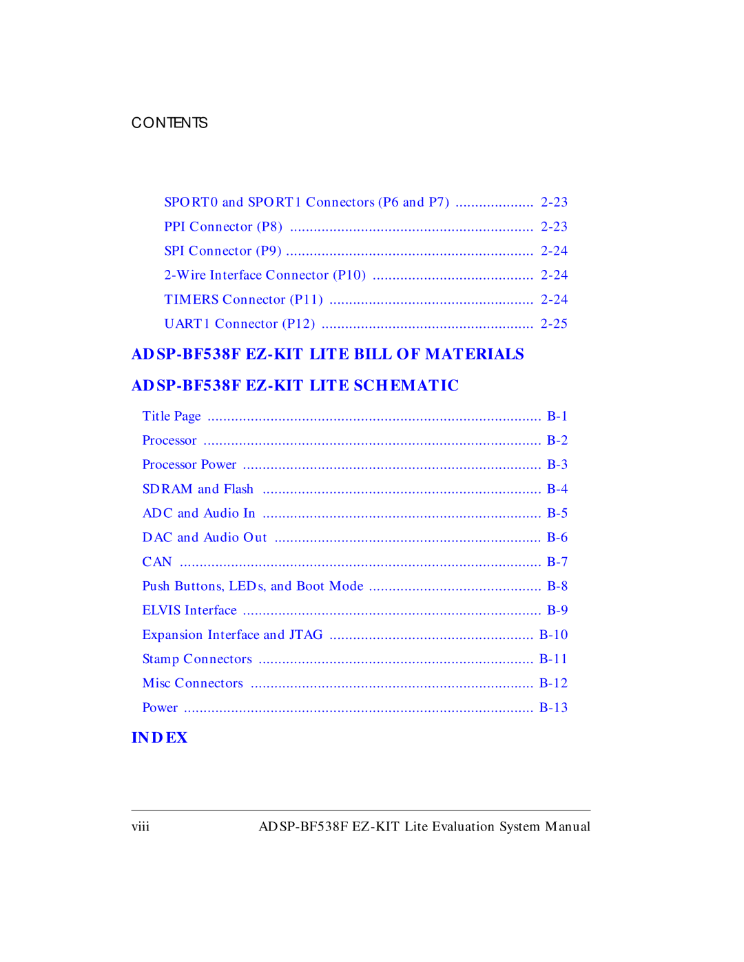 Analog Devices ADSP-BF538F system manual Index 