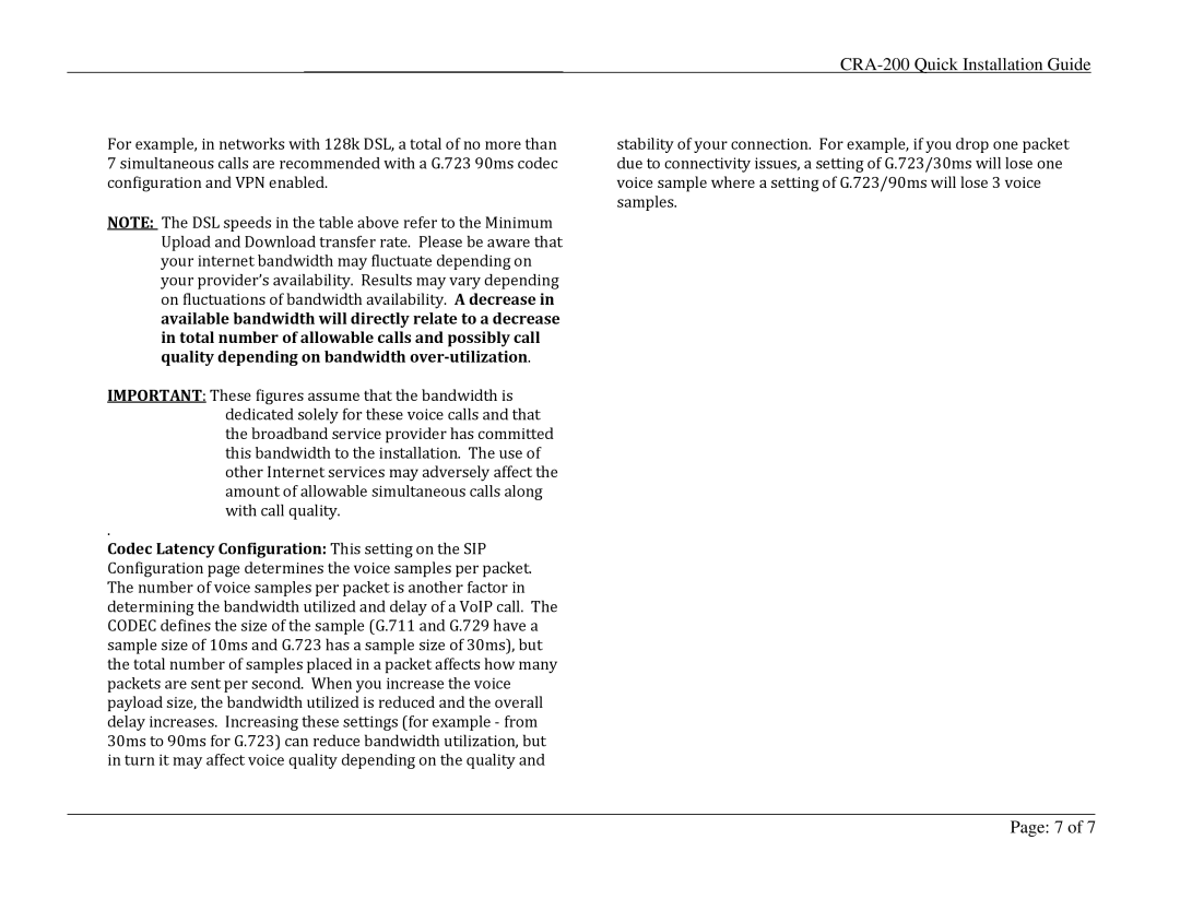 Analog Devices appendix CRA-200 Quick Installation Guide 