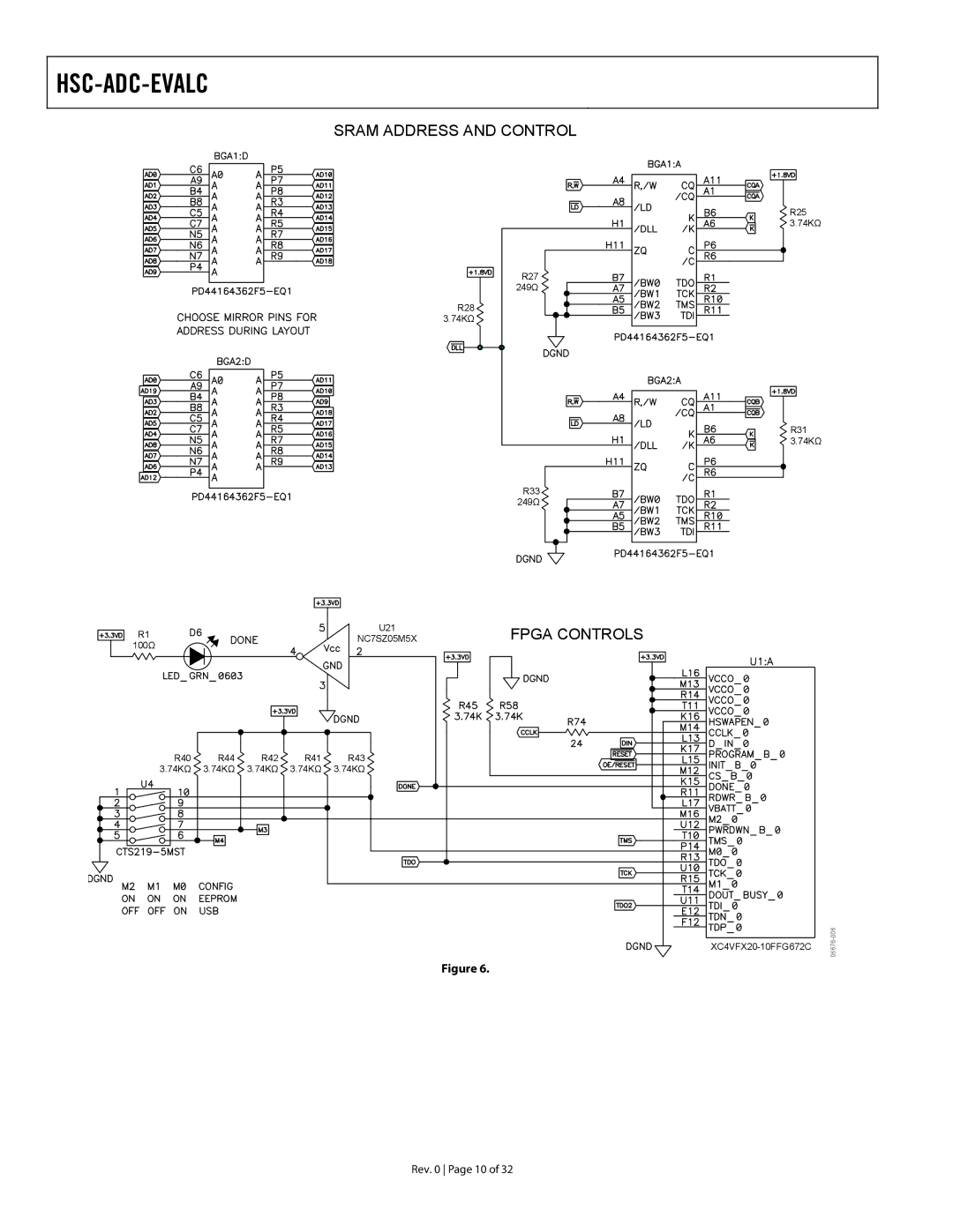 Analog Devices HSC-ADC-EVALC warranty Sram Address and Control 