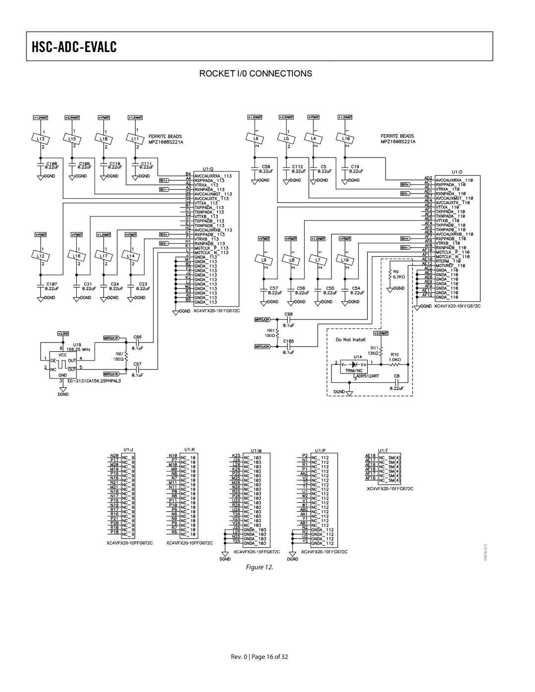 Analog Devices HSC-ADC-EVALC warranty Rocket I/0 Connections 