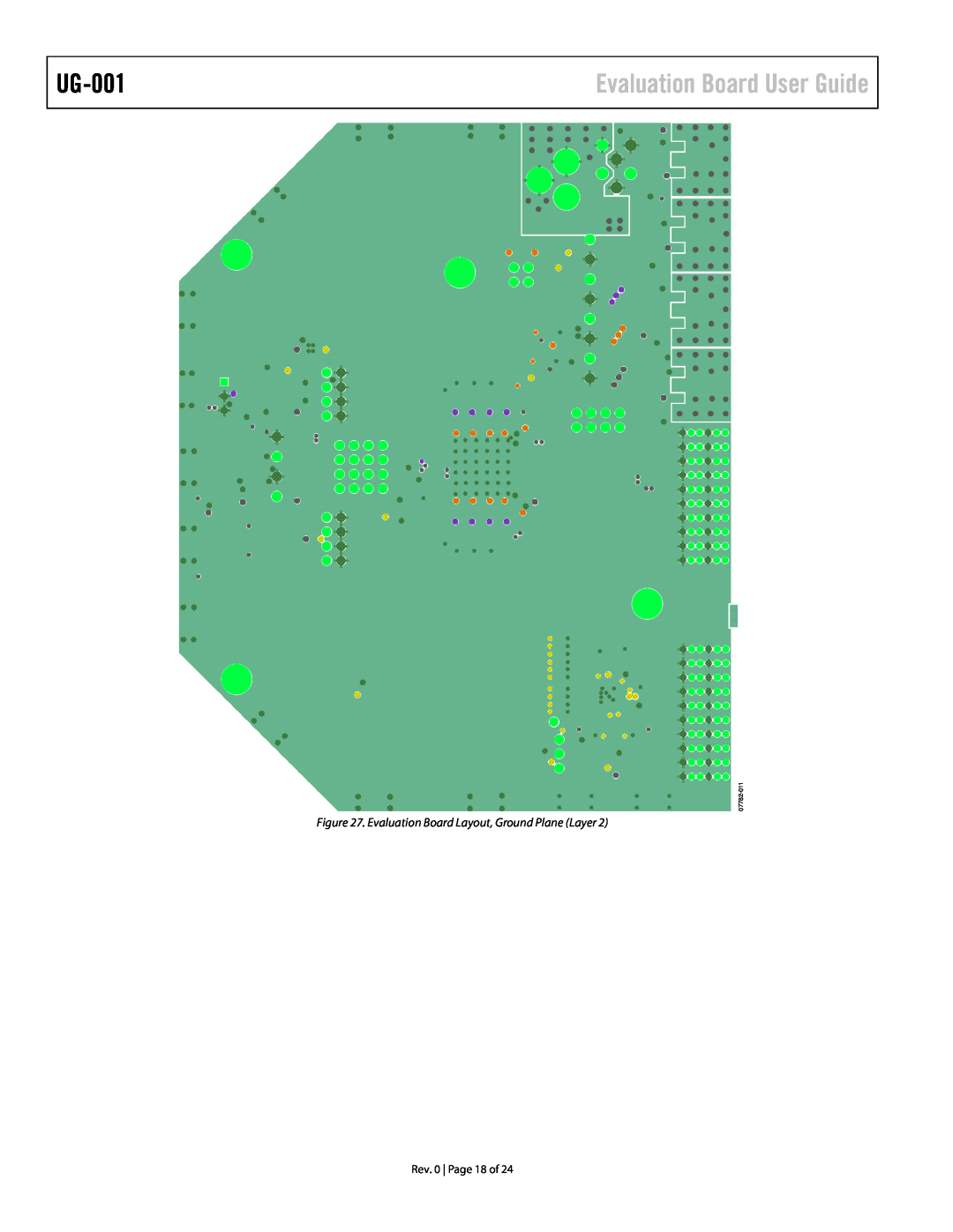 Analog Devices UG-001, AD9273 Evaluation Board User Guide, Evaluation Board Layout, Ground Plane Layer, Rev. 0, 07782-011 