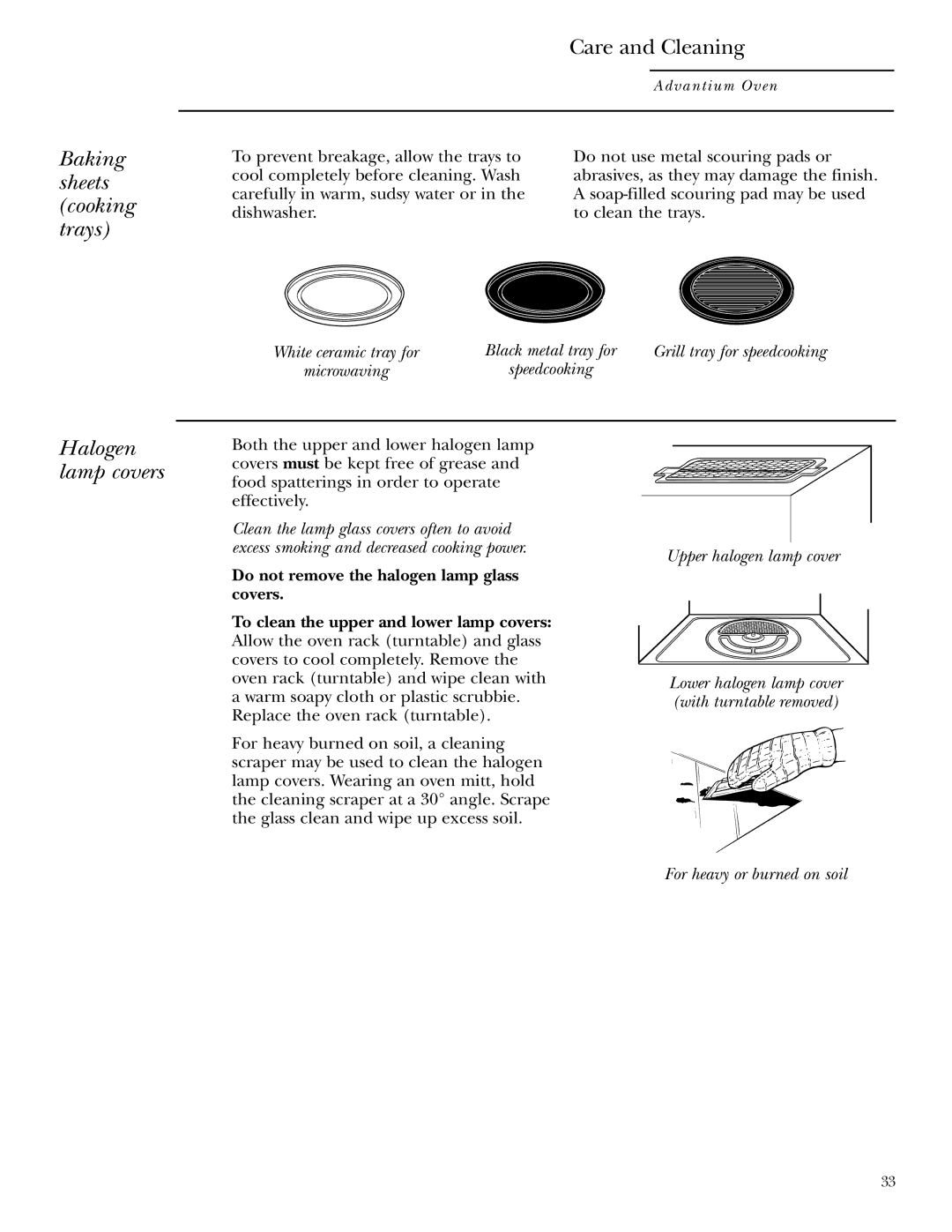 Anchor Hocking Glass ZSC2000, ZSC2001 Baking sheets cooking trays, Halogen lamp covers, Upper halogen lamp cover 