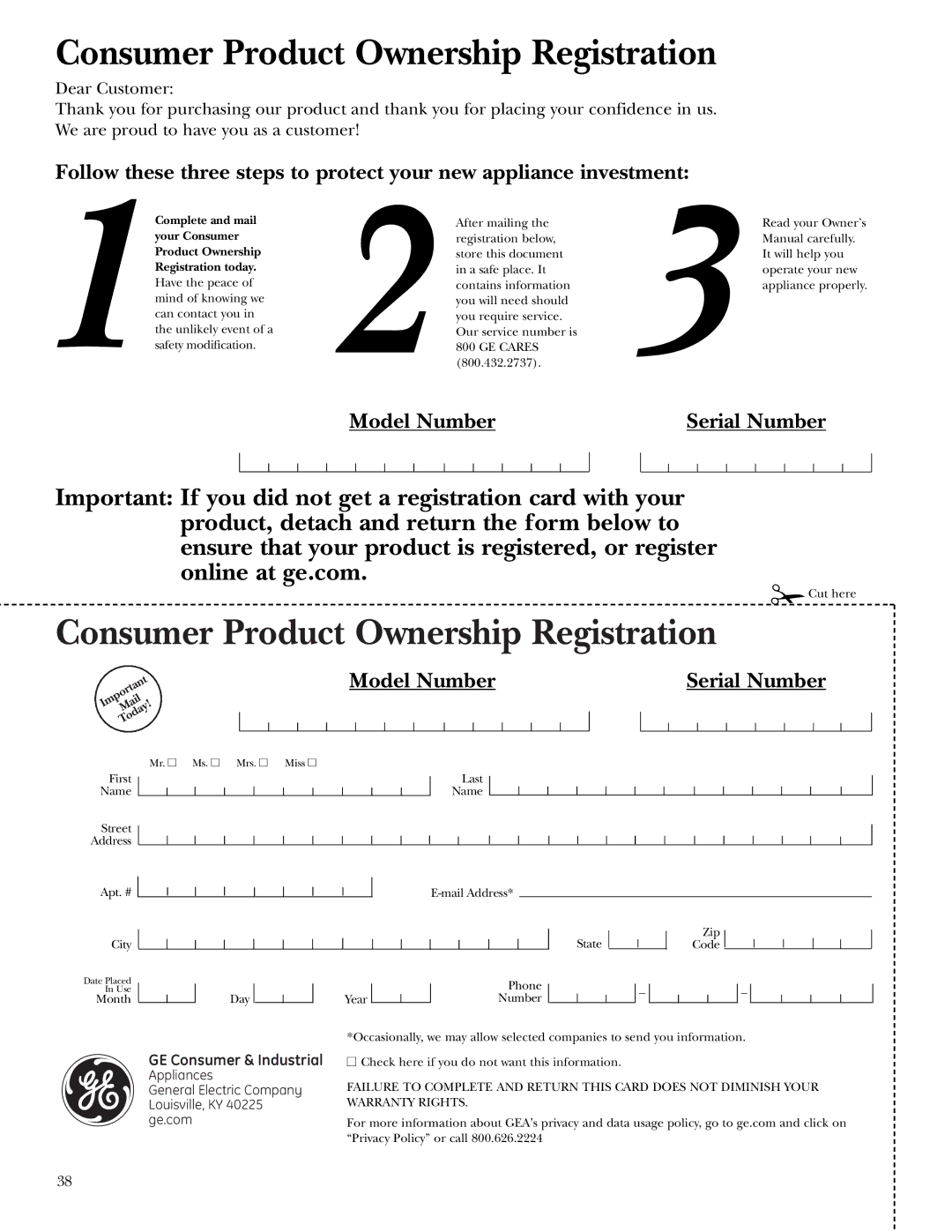 Anchor Hocking Glass ZSC2001, ZSC2000 owner manual Consumer Product Ownership Registration 