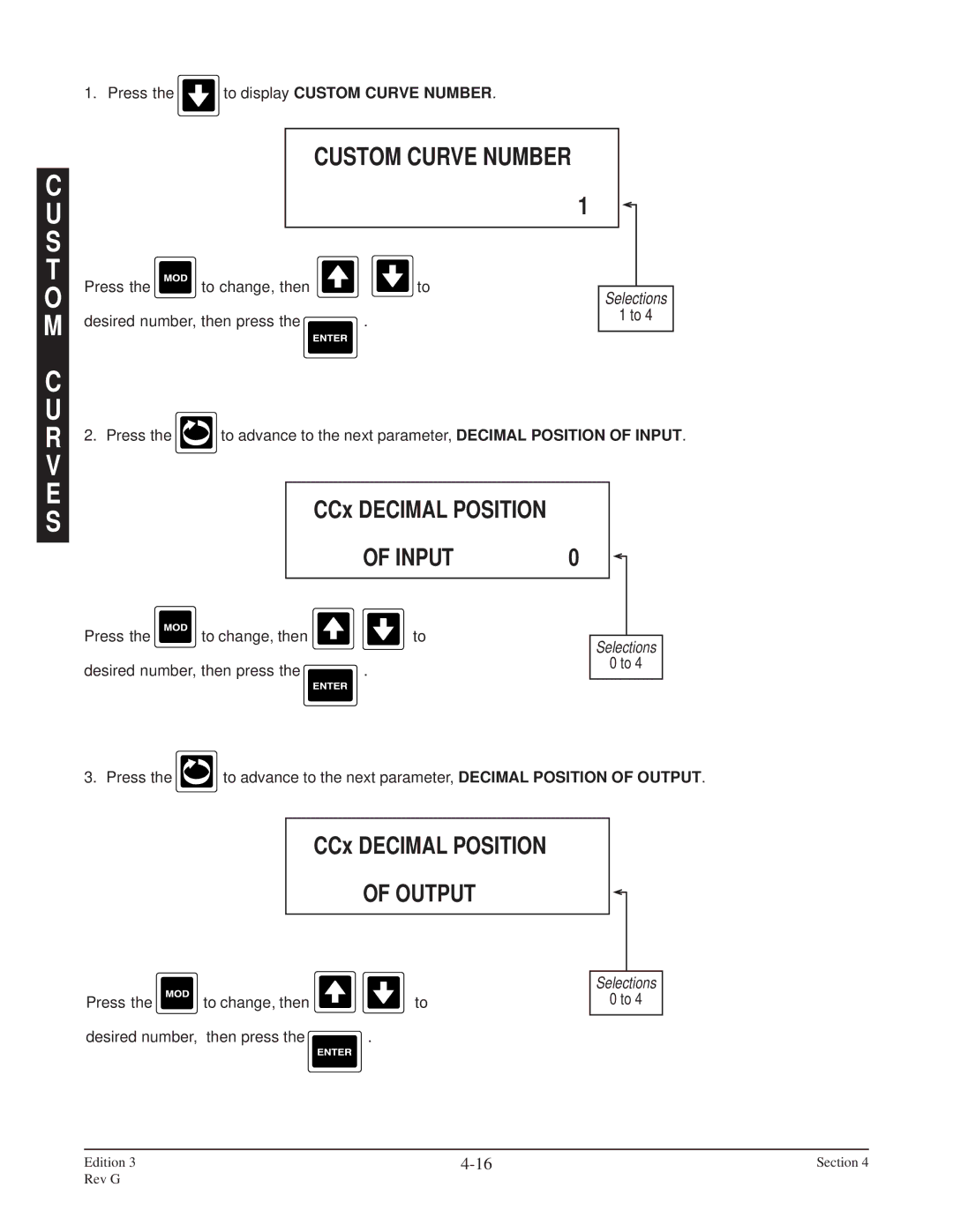 Anderson Manufacturing AV-9000 manual CCx Decimal Position, Input, Output 