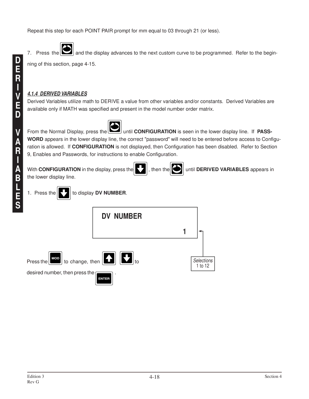 Anderson Manufacturing AV-9000 manual DV Number, Derived Variables 