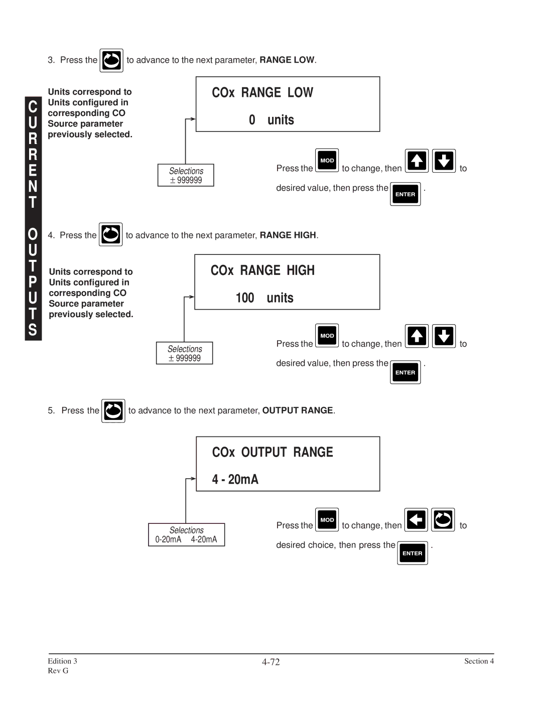 Anderson Manufacturing AV-9000 manual Units, 20mA 