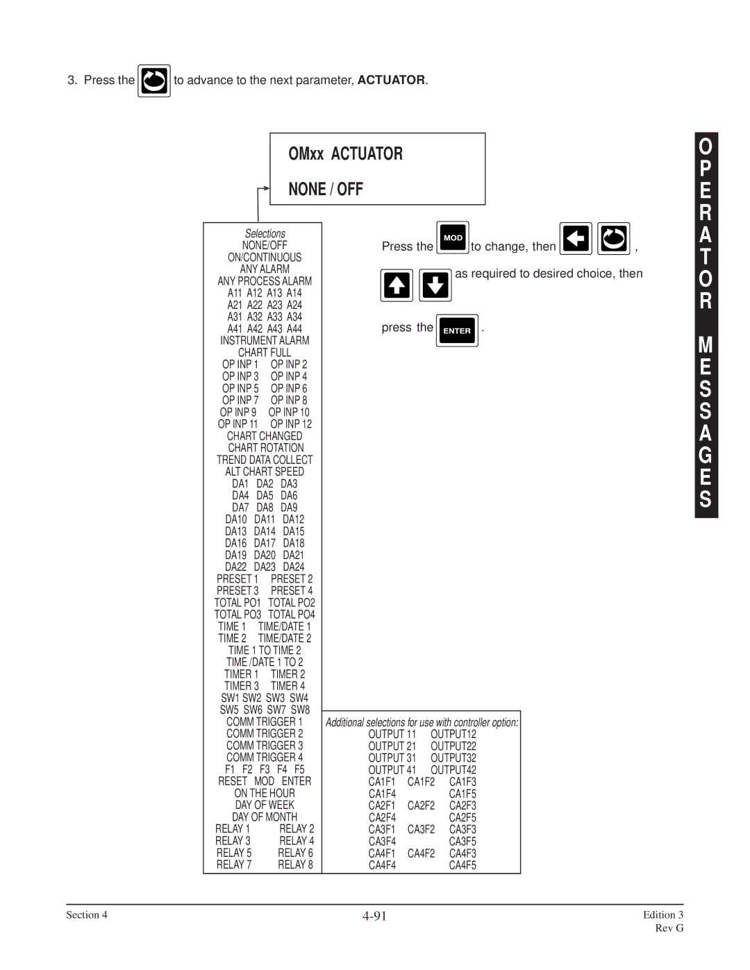 Anderson Manufacturing AV-9000 manual None / OFF, Op Inp 