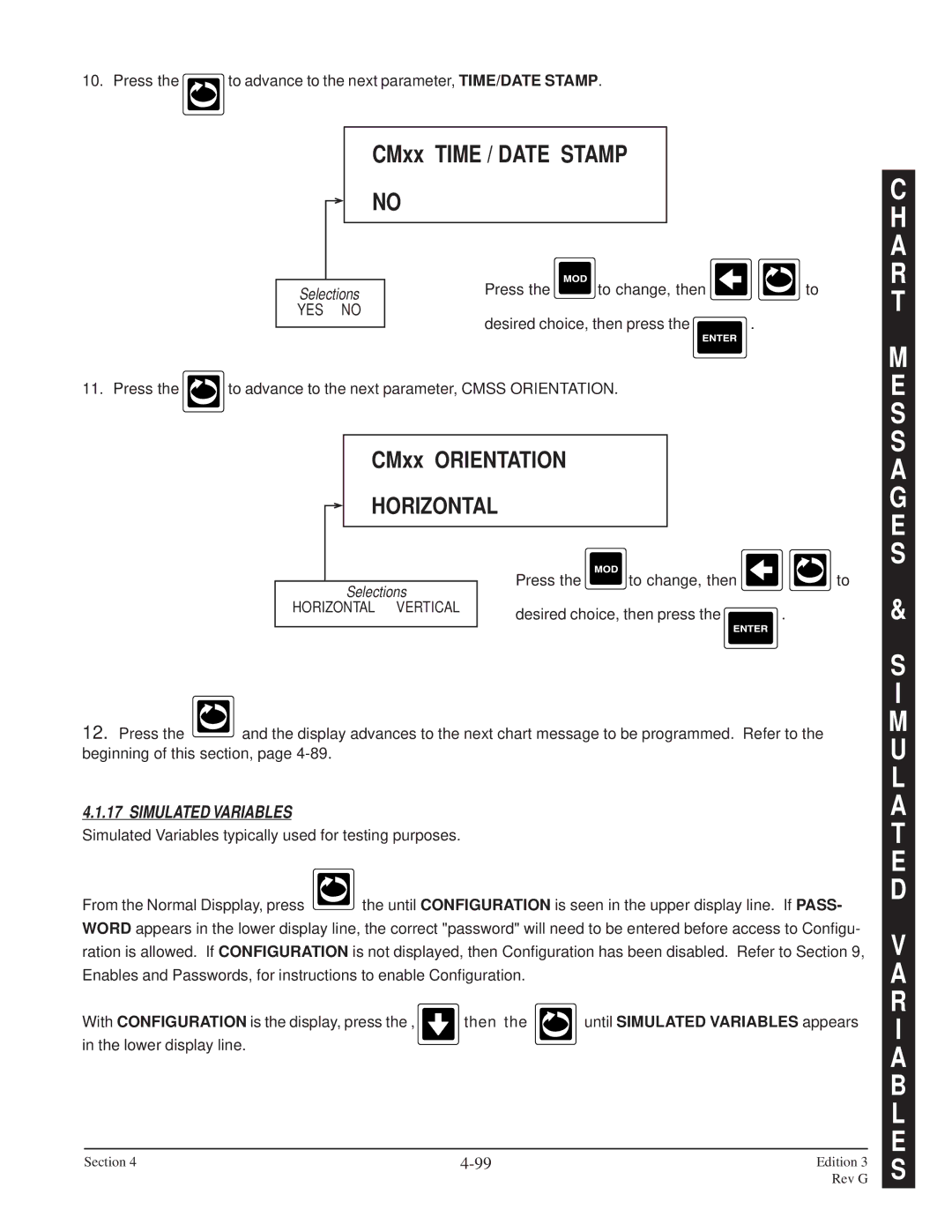 Anderson Manufacturing AV-9000 A R T S a G E, CMxx Time / Date Stamp, CMxx Orientation, Horizontal, Simulated Variables 